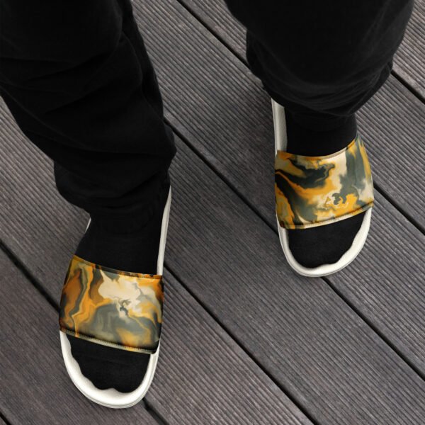 Men’s slides ( Mustard Drip ) - Image 2