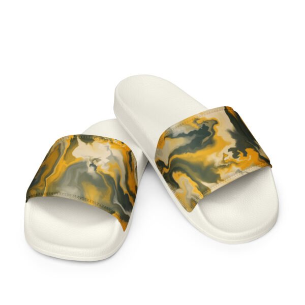 Men’s slides ( Mustard Drip ) - Image 8