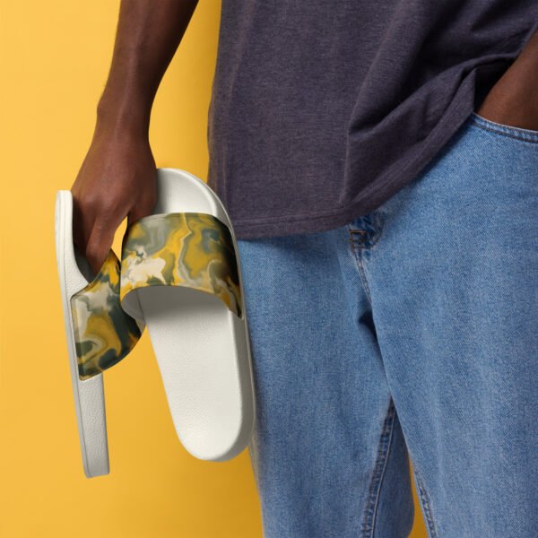 Men’s slides ( Mustard Drip ) - Image 4